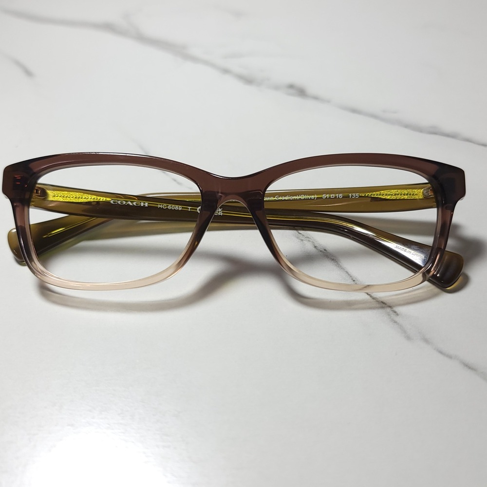 Coach HC 6089 Eyeglass Frames Olive Brown Gradient 5400 51-16-135 Designer